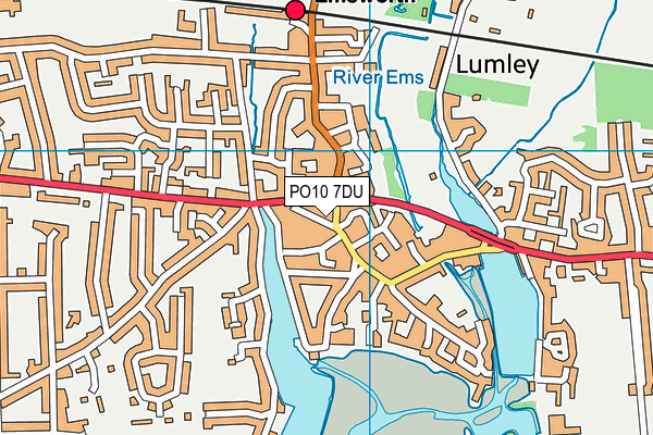 PO10 7DU map - OS VectorMap District (Ordnance Survey)