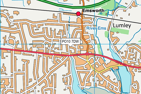 PO10 7DW map - OS VectorMap District (Ordnance Survey)