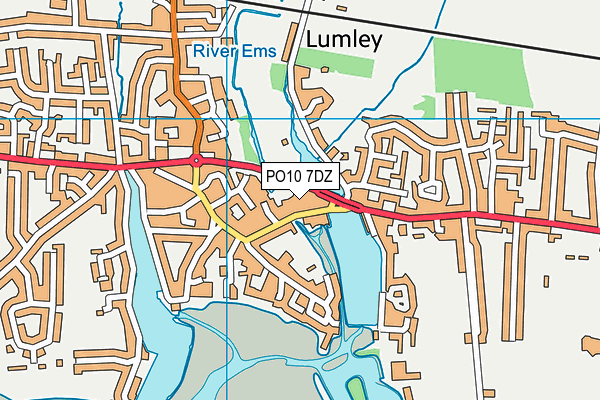PO10 7DZ map - OS VectorMap District (Ordnance Survey)