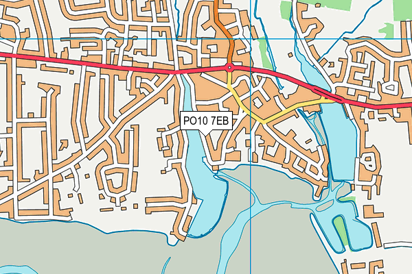 PO10 7EB map - OS VectorMap District (Ordnance Survey)