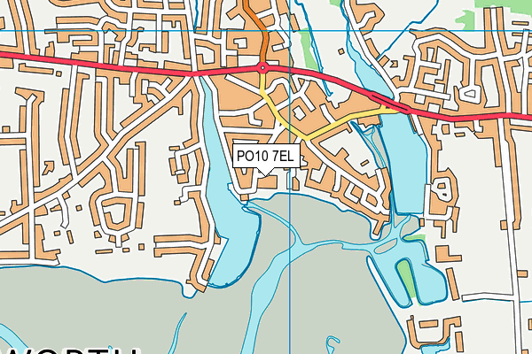 PO10 7EL map - OS VectorMap District (Ordnance Survey)