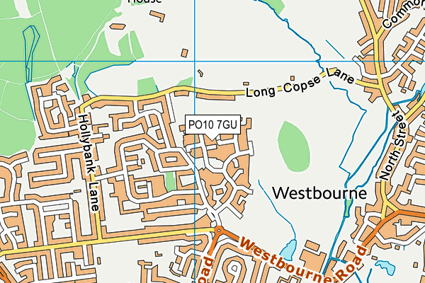 PO10 7GU map - OS VectorMap District (Ordnance Survey)