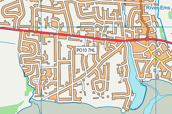 PO10 7HL map - OS VectorMap District (Ordnance Survey)