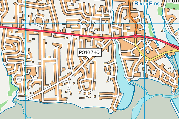 PO10 7HQ map - OS VectorMap District (Ordnance Survey)