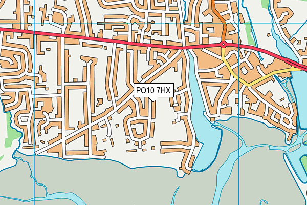 PO10 7HX map - OS VectorMap District (Ordnance Survey)