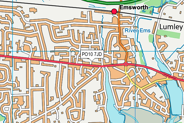 PO10 7JD map - OS VectorMap District (Ordnance Survey)