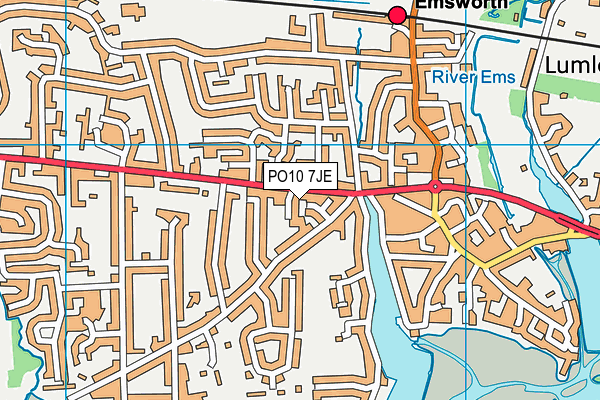 PO10 7JE map - OS VectorMap District (Ordnance Survey)