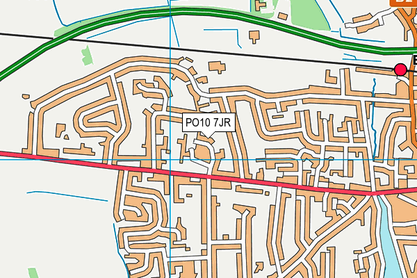 PO10 7JR map - OS VectorMap District (Ordnance Survey)