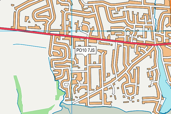 PO10 7JS map - OS VectorMap District (Ordnance Survey)