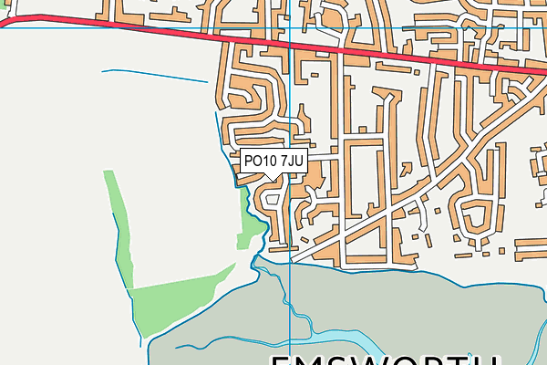 PO10 7JU map - OS VectorMap District (Ordnance Survey)