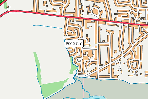 PO10 7JY map - OS VectorMap District (Ordnance Survey)