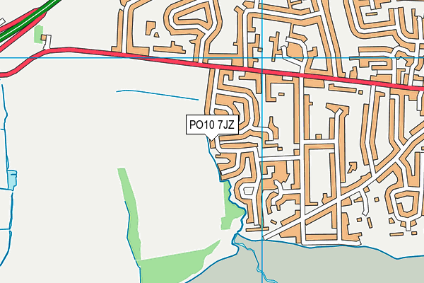 PO10 7JZ map - OS VectorMap District (Ordnance Survey)