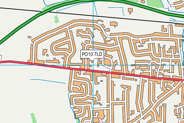 PO10 7LD map - OS VectorMap District (Ordnance Survey)