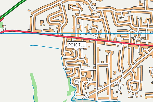 PO10 7LL map - OS VectorMap District (Ordnance Survey)