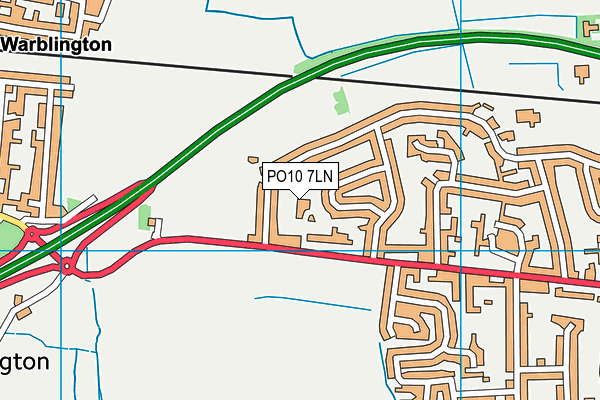 PO10 7LN map - OS VectorMap District (Ordnance Survey)