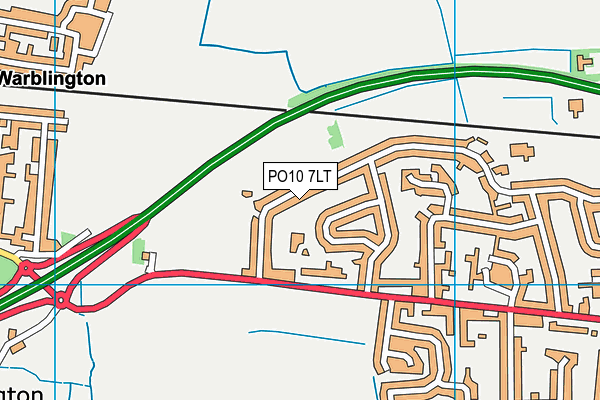 PO10 7LT map - OS VectorMap District (Ordnance Survey)