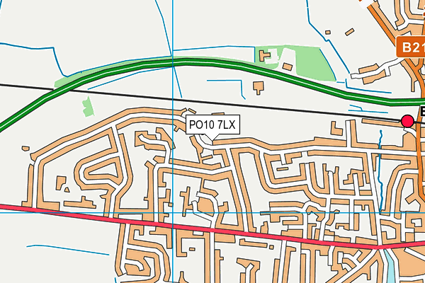 PO10 7LX map - OS VectorMap District (Ordnance Survey)