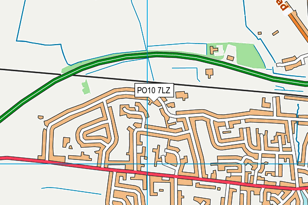 PO10 7LZ map - OS VectorMap District (Ordnance Survey)