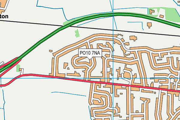 PO10 7NA map - OS VectorMap District (Ordnance Survey)