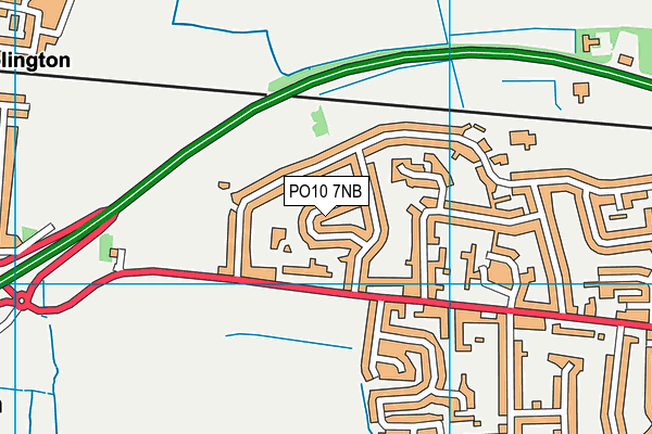 PO10 7NB map - OS VectorMap District (Ordnance Survey)