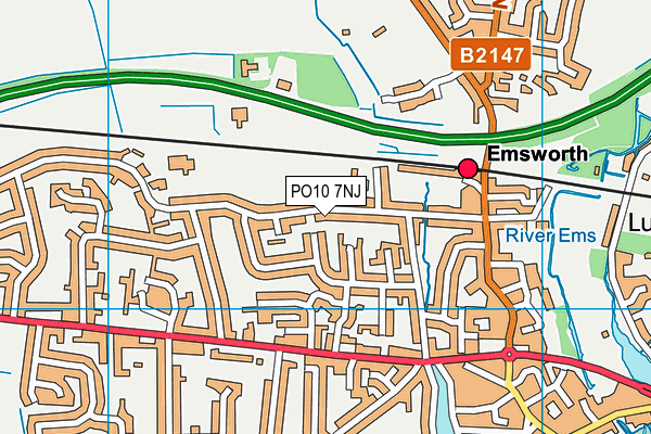 PO10 7NJ map - OS VectorMap District (Ordnance Survey)