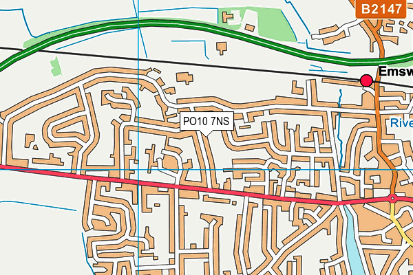 PO10 7NS map - OS VectorMap District (Ordnance Survey)