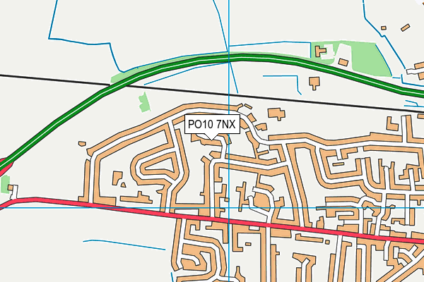 PO10 7NX map - OS VectorMap District (Ordnance Survey)
