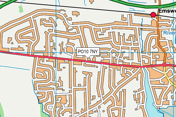 PO10 7NY map - OS VectorMap District (Ordnance Survey)