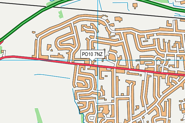 PO10 7NZ map - OS VectorMap District (Ordnance Survey)