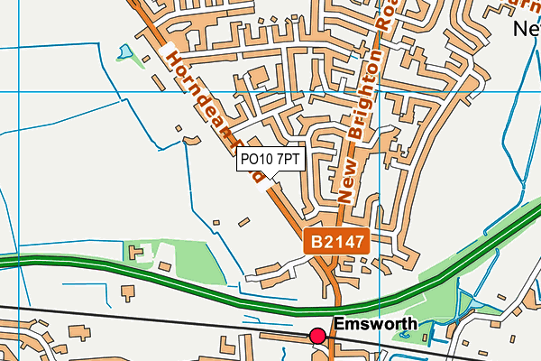 Emsworth Recreation Ground map (PO10 7PT) - OS VectorMap District (Ordnance Survey)