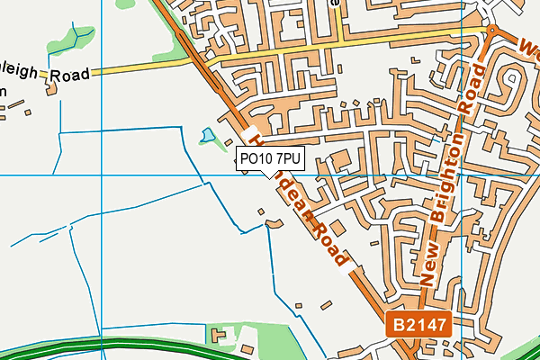 PO10 7PU map - OS VectorMap District (Ordnance Survey)