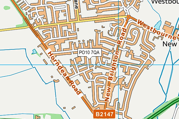 PO10 7QA map - OS VectorMap District (Ordnance Survey)