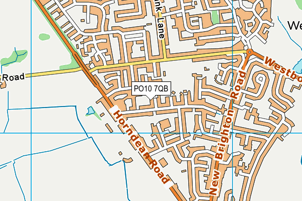 PO10 7QB map - OS VectorMap District (Ordnance Survey)