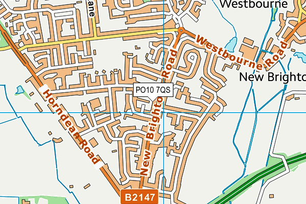 PO10 7QS map - OS VectorMap District (Ordnance Survey)
