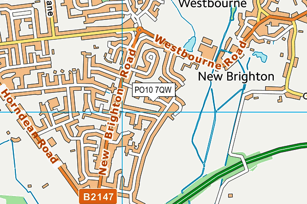PO10 7QW map - OS VectorMap District (Ordnance Survey)