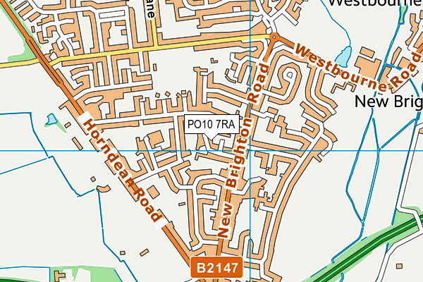 PO10 7RA map - OS VectorMap District (Ordnance Survey)