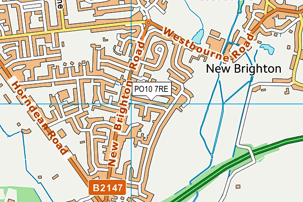 PO10 7RE map - OS VectorMap District (Ordnance Survey)