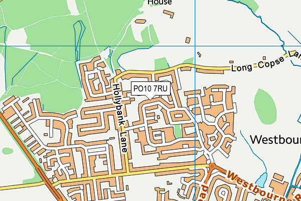 PO10 7RU map - OS VectorMap District (Ordnance Survey)
