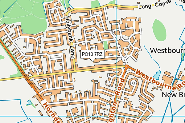 PO10 7RZ map - OS VectorMap District (Ordnance Survey)