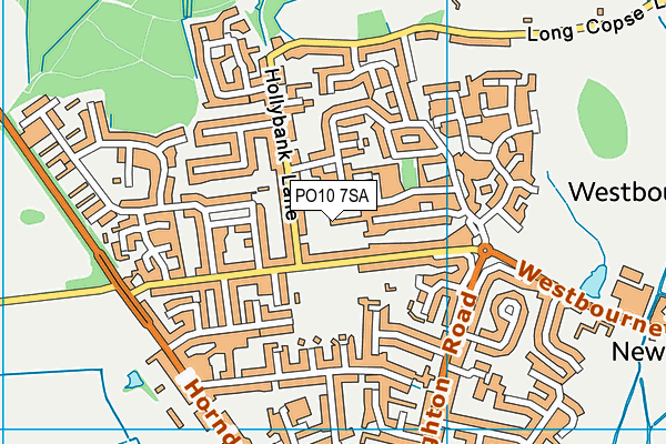 PO10 7SA map - OS VectorMap District (Ordnance Survey)