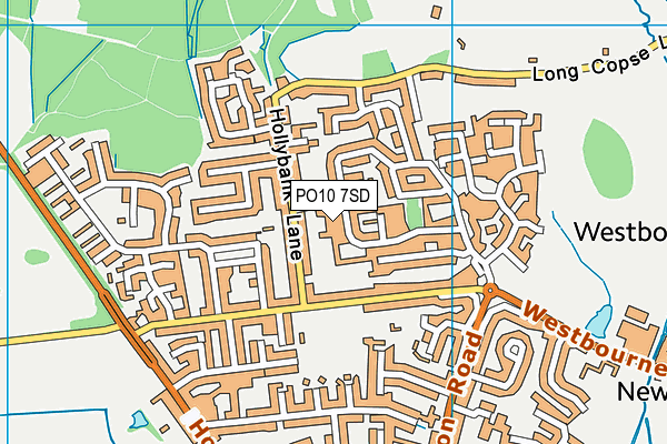 PO10 7SD map - OS VectorMap District (Ordnance Survey)