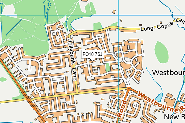 PO10 7SJ map - OS VectorMap District (Ordnance Survey)