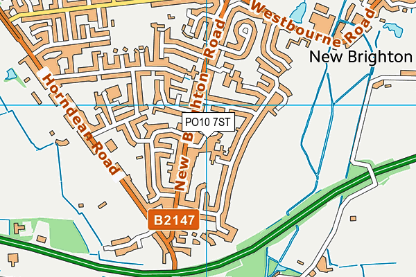 PO10 7ST map - OS VectorMap District (Ordnance Survey)