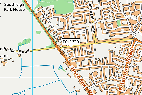 PO10 7TD map - OS VectorMap District (Ordnance Survey)