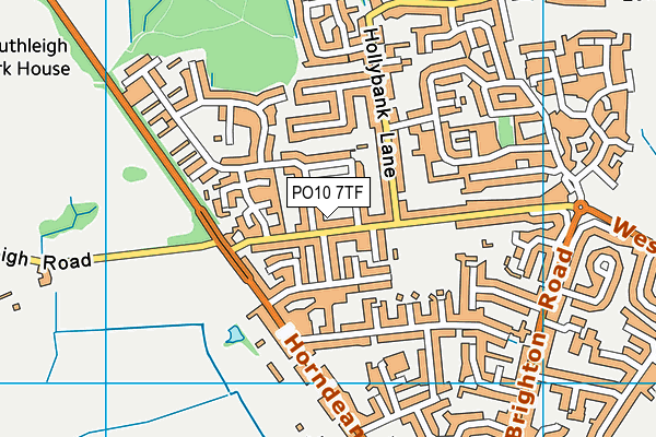 PO10 7TF map - OS VectorMap District (Ordnance Survey)