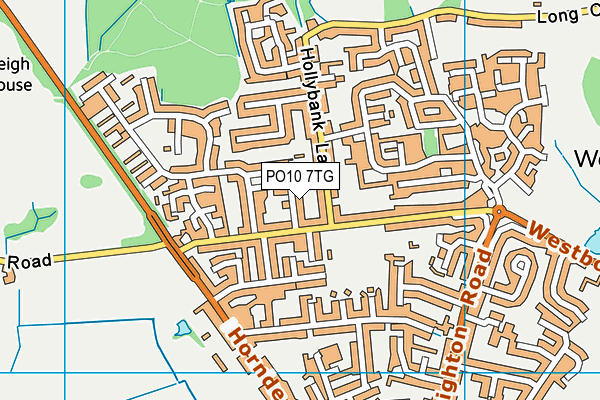 PO10 7TG map - OS VectorMap District (Ordnance Survey)