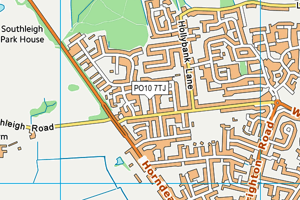 PO10 7TJ map - OS VectorMap District (Ordnance Survey)