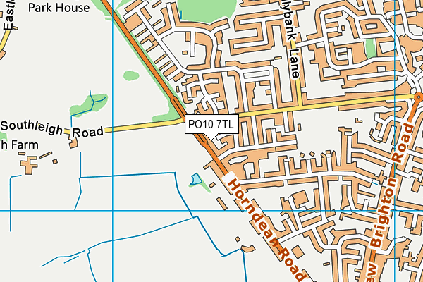PO10 7TL map - OS VectorMap District (Ordnance Survey)