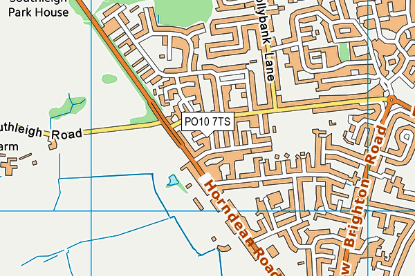 PO10 7TS map - OS VectorMap District (Ordnance Survey)