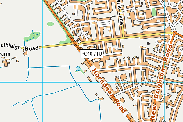 PO10 7TU map - OS VectorMap District (Ordnance Survey)